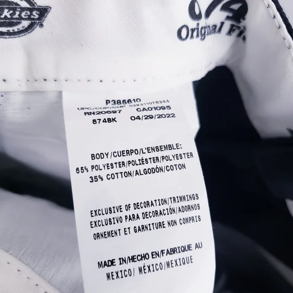 Dickies Mens Black 874 Original Fit Work Pants New With Tags - Picture 9 of 10